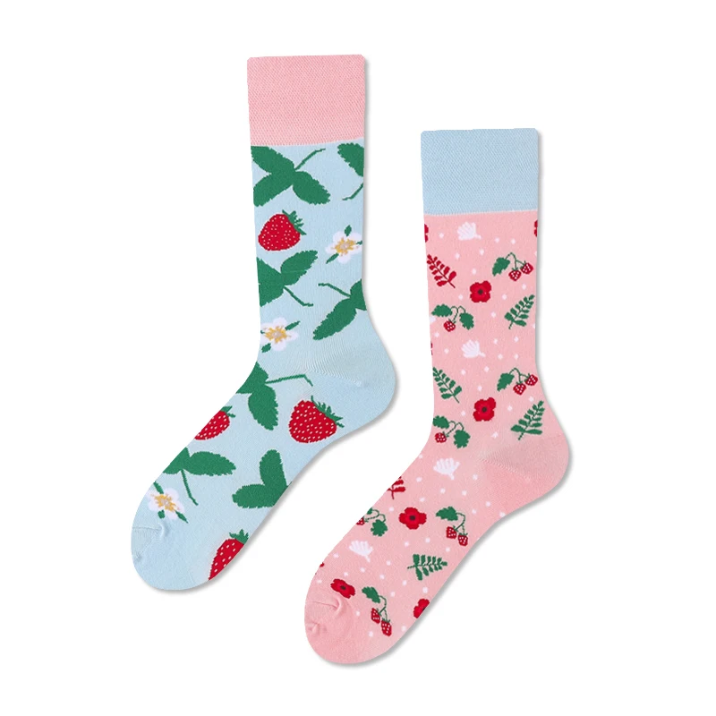 AB Tide-Chaussettes colorées unisexes en coton pour hommes et femmes, chaussettes originales, chat, canard, koala, vache, quatre saisons, cadeau d'anniversaire, 1 paire