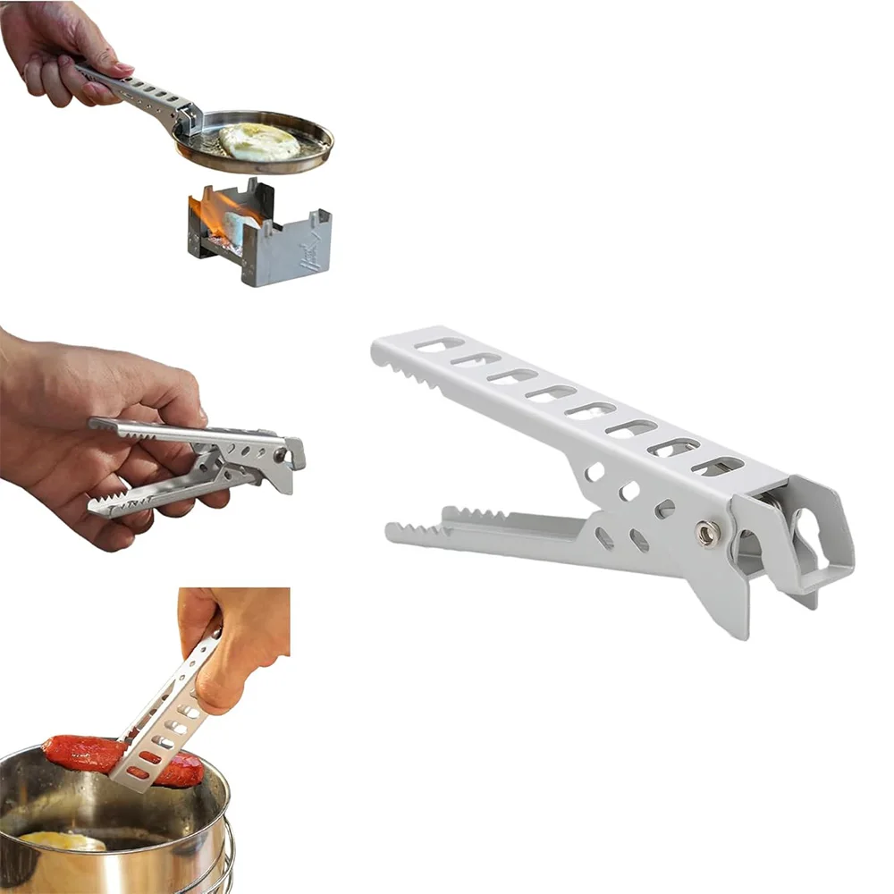 في الهواء الطلق مقاومة للحرارة وعاء القابض التخييم تجهيزات المطابخ اكسسوارات شواء ملقط كعكة ملقط الميكروويف الغذاء القابض ملقط طعام