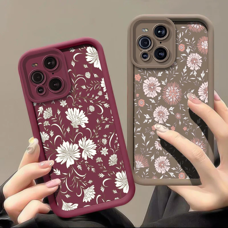 Phone Case For Motorola Moto G56 G86 Edge 50 60 Funsion 40 Neo E40 E32 E14 E13 G05 G85 Vintage Flower Pattern Silicone Cover