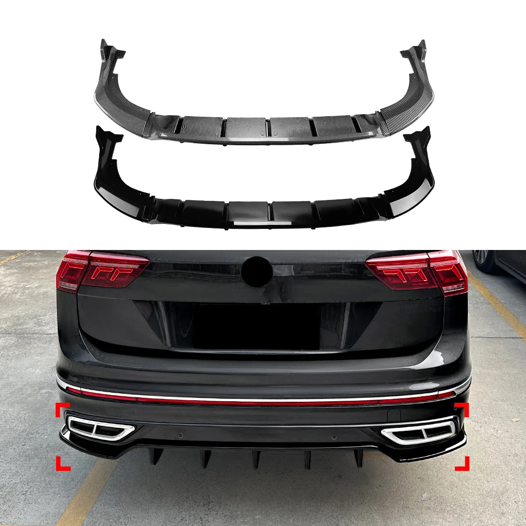 

For Volkswagen Tiguan MK2 Rline 2021-2023 rear bumper rear lip rear Diffuser spoiler modification