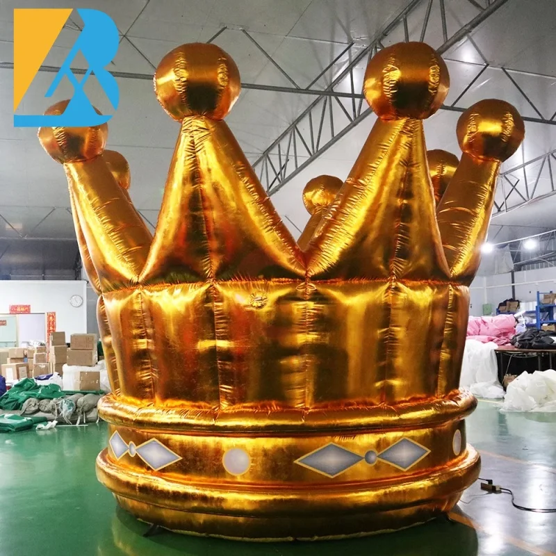 

Event Room Decoration Giant Golden Blow up Crown for Party Supplies Toys