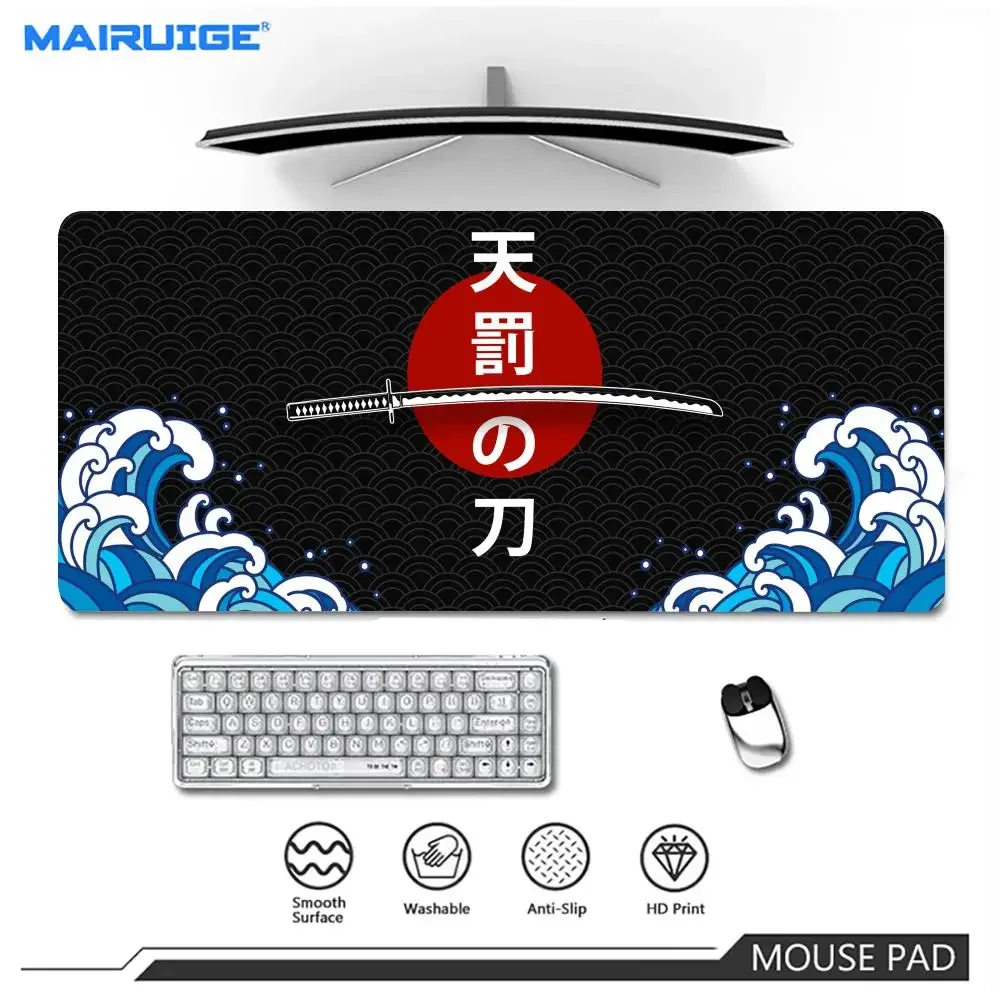 

Супер крутой коврик для мыши «Самурай» с резиновым мечом, противоскользящий, прочный и моющийся, подходит для домашних геймеров, HD-печать, аксессуары для ПК