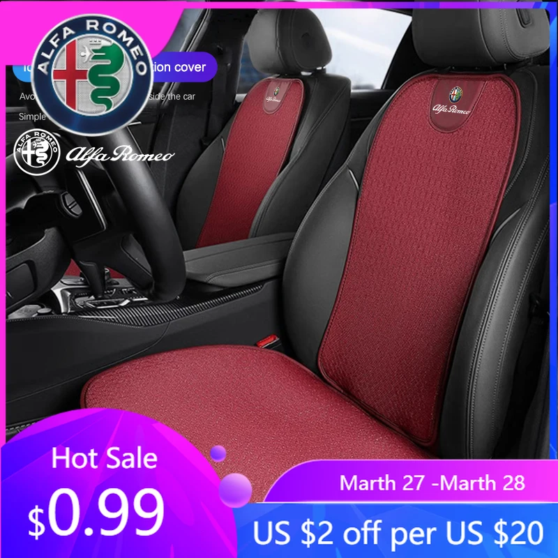 

For Alfa Romeo Car Seat Cover Breathable Protective Seat Cushion For Alfa Romeo Giulietta Mito 159 Giulia Stelvio 156 147 Tonale