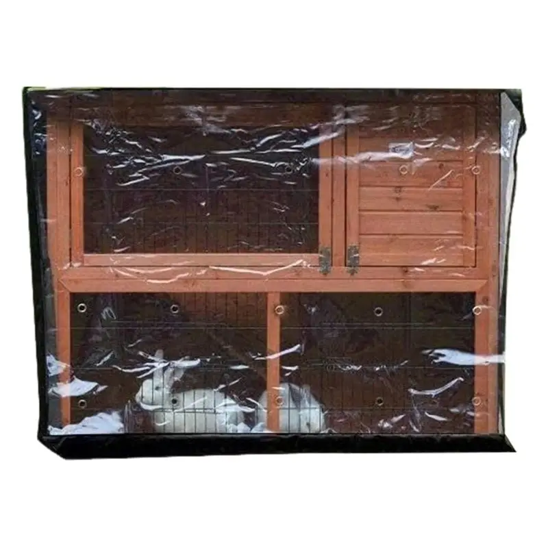 J1UL1N Pet Supplies Double Cage Rabbitcage Dust Cover Waterproof Windproof For Winter Protection Hutch Cover For C