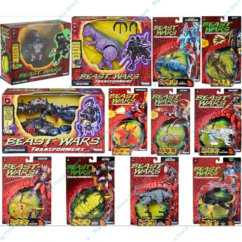 Em estoque Tomy Vintage Beast Wars Series Todos os 12 modelos Optimus Primal Megatron Scorponok etc Figura de ação
