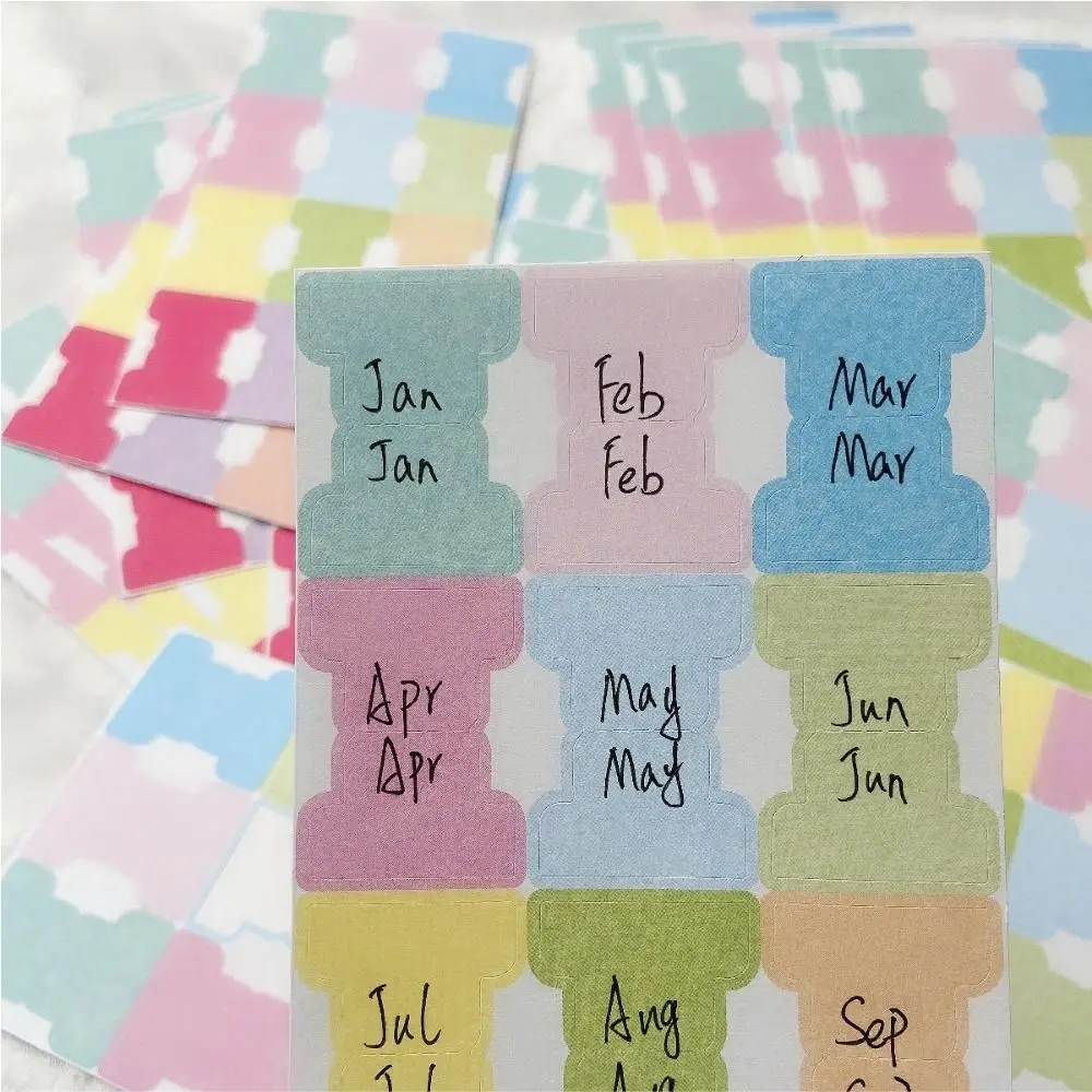 60/120Pcs File Tabs Flags Index Label Sticker Personalized Planner Multicolor Self-adhesive Paper Tabs Office Stationery