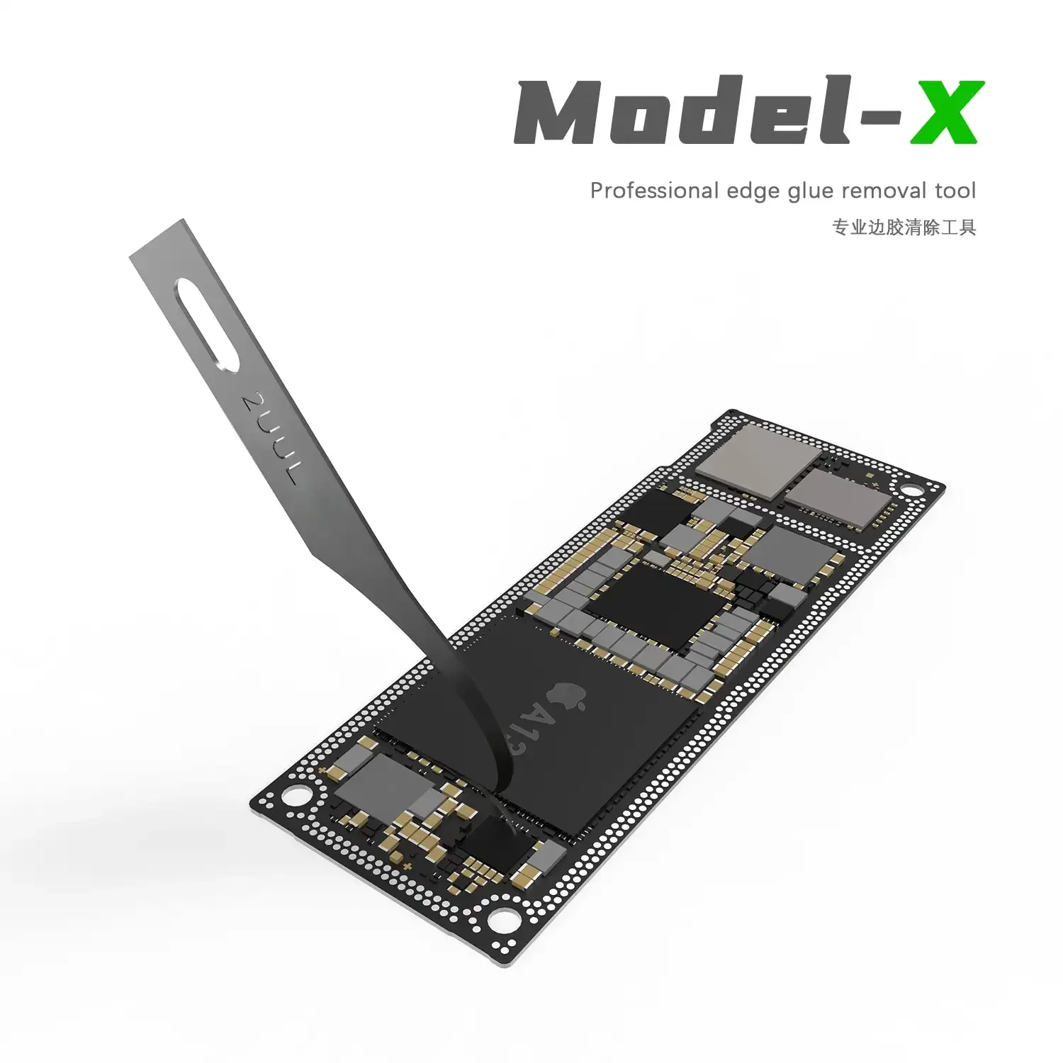 2UUL 4 في 1 اليد إنهاء شفرات مثير ل Pcb تحت ملء نظيفة متعددة الوظائف بغا رقاقة اللوحة الغراء تنظيف كشط نقب سكين
