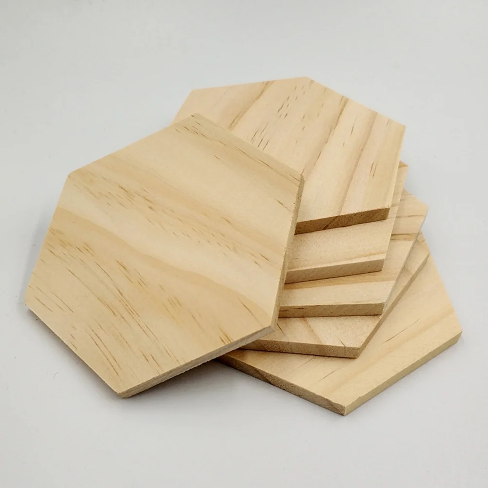 

25Pcs Natural Hexagon Wood Slices Smooth Sanded Both Sides DIY Decoration Wedding Party Craft Supplies Wood Slices