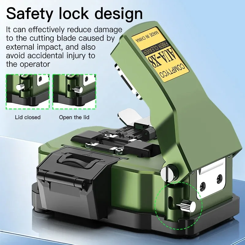 

COMPTYCO AUA-X8 One Step Fiber Cleaver FTTH Fiber Optic Cable Cutter Optical Fiber Fusion Splicing/Cold Splicing Cutting Tool