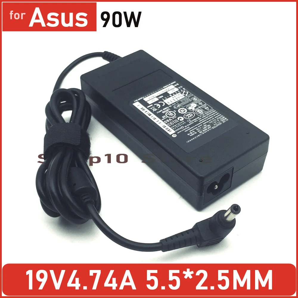 Adaptador AC original 19V 4.74A para Asus X53E K55N K52F K53S K53SV A53E N56VJ Fonte de alimentação Carregador para laptop 90W