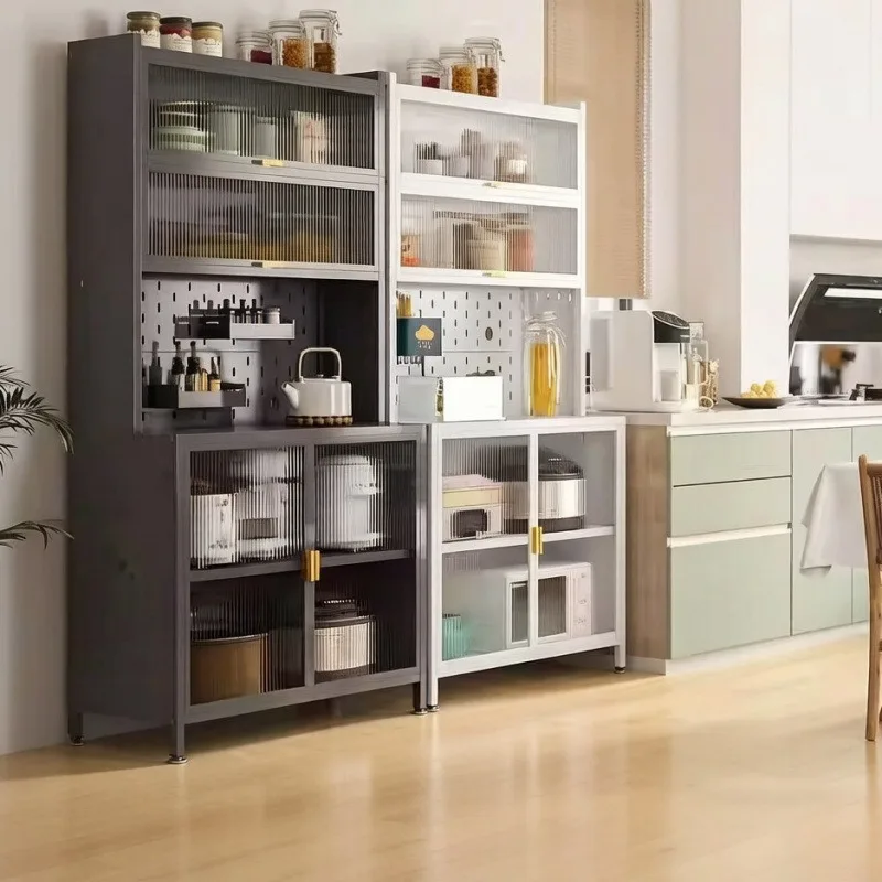 Kitchen shelves Floor-to-ceiling multi-layer lockers Multi-functional integrated wall-side storage