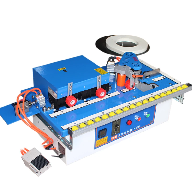 2000W Edge Banding machine Portable small Curved Line Home Decoration Double-sided Glue Edge Banding machine