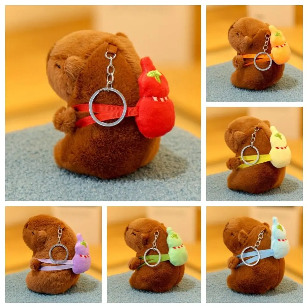 Kawaii Capybara Plush Toy Cute Small Size Simulation Doll Gourd Backpack Stuffed Animals Anime Fluffty Toy for Child Kids