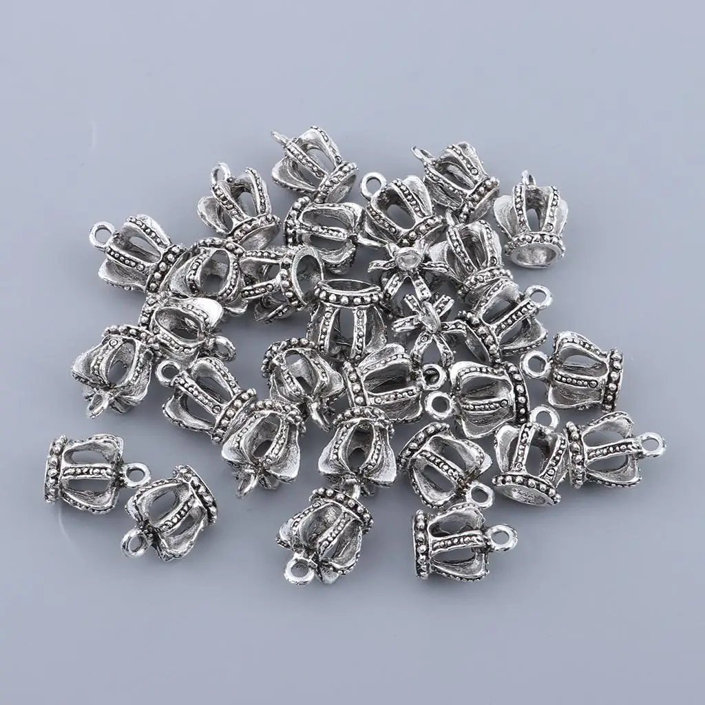 30 Charm Pendant Jewelry Finding Lots for Bracelet Necklace Making, Zipper Puller Charms