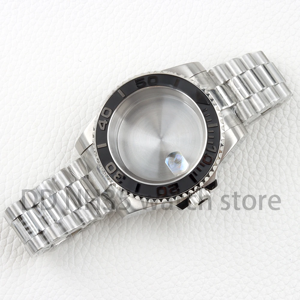 NH35 Watch Case 40mm Sapphire Glass for Yacht-Master NH34 NH35 NH36 NH38 Movement 316L Stainless Steel Presidential Bracelet