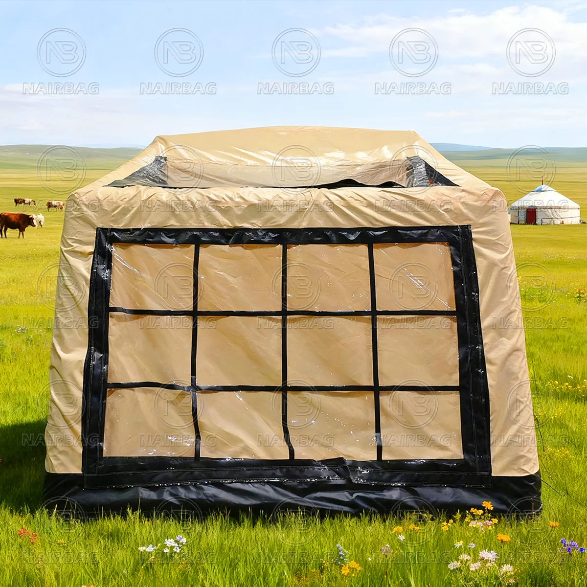 Tenda da campeggio gonfiabile Tende da campeggio gonfiabili portatili impermeabili per esterni in PVC di alta qualità per 4 stagioni con pompa d'aria
