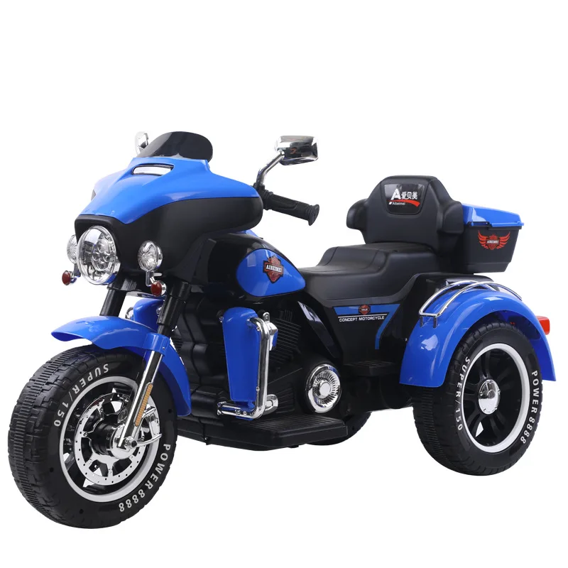 

Children's Harley Electric Motorcycle Tricycle for Boys and Girls Double Drive Baby Stroller Toy Car Large Size Seat Two People