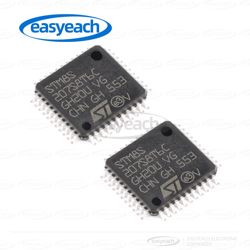 STM8S207S8T6C STMicroelectronics مكونات متحكم صغير IC رقاقة المعالج