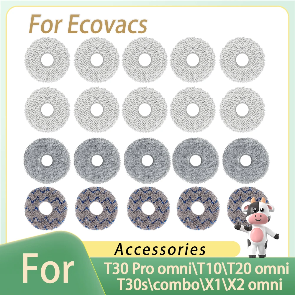 Mop Pad For Ecovacs Deebot T30 Pro omni\T10\T20 omni\T30s\combo\X1\X2 omni Parts Robot Vacuum Cleaner Mop Cloth Accessories