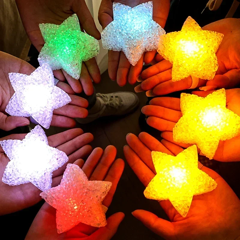 LED Luminous Star Lights Stage Dance Show Decoration Portable Glowing Lamps Star Battery Powered Valentine\'s Day Christmas Decor