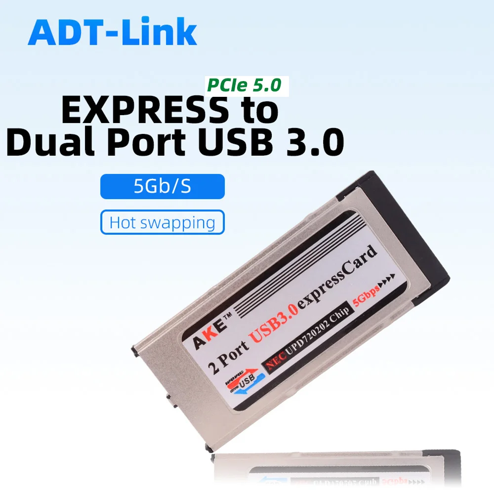 

Expansion Card for AKE Notebook EXPRESS To 2-port USB 3.0 ASM1042 34MM Riser 5Gbps for Windows98SE 2000 Me XP VSITA WIN7/10/11