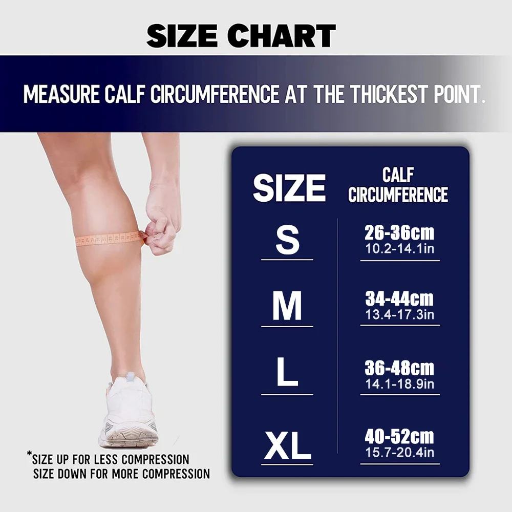 Mangas de compressão de perna para homens e mulheres, cinta de panturrilha, corrida, ciclismo, viagem, 1 par