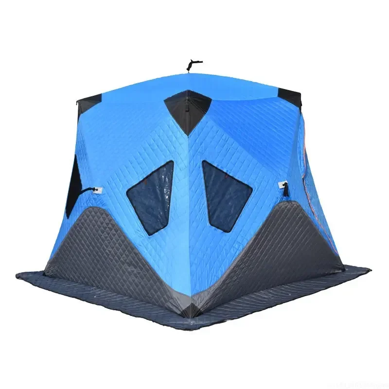 Ultralarge 200X200X175cm Automatic 3-4 Person Use Winter Keep Warm Thickened Cotton Ice Fishing Outdoor Portable Camping Tent