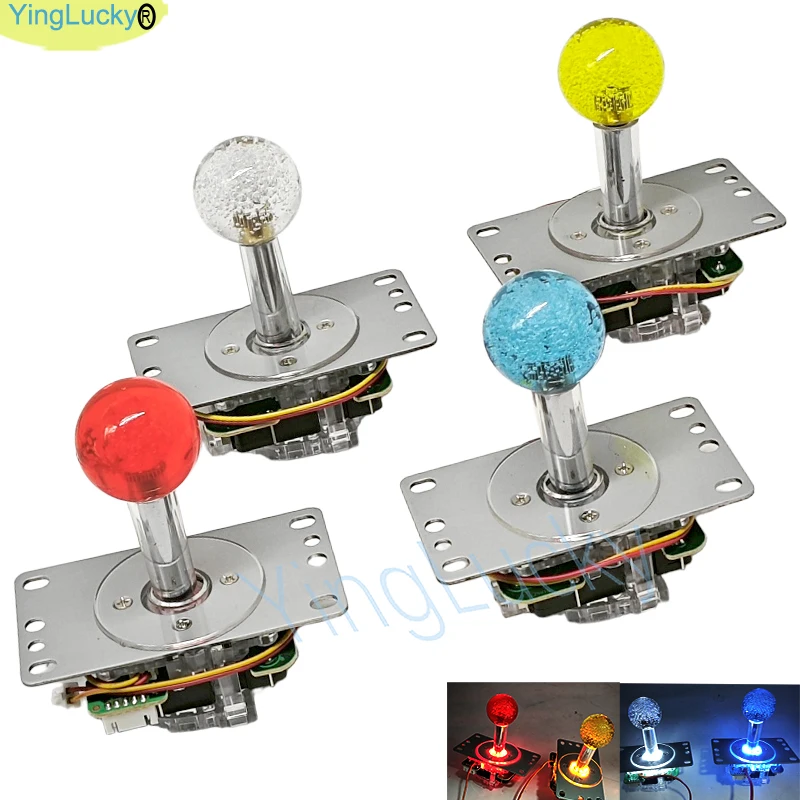 

Аркадный светодиодный джойстик 5 В colorido luces iluminadas джойстик SANWA tipo 5-контактный джойстик для Arcade Juego de pesca