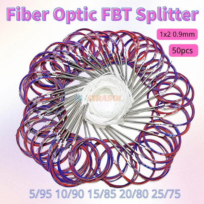 assorted-types-1x2-unbalanced-fbt-fiber-coupler-09mm-optical-splitter-50-pieces-without-connectors-fiber-optical-fbt-splitter