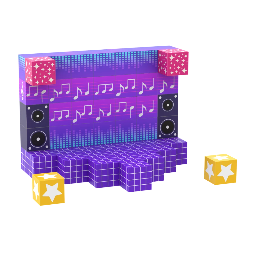 كتل مغناطيسية - مجموعة عالم مغناطيسية مكونة من 64 قطعة من ألعاب مكعبات البناء للبلاط المغناطيسي الإبداعي، لعبة حسية