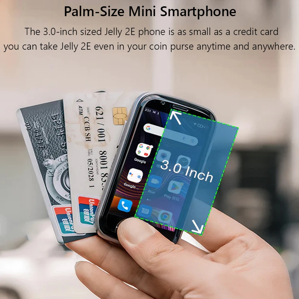 In Stock Unihertz Jelly 2E Mini Smartphone Android 12 Unlocked 4GB 64GB Global Version Mobile Phone 2000mAh 16MP 4g Cellphones