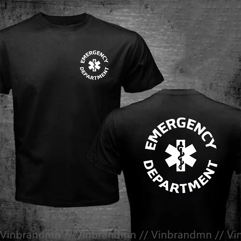 Funny ER Emergency Department T Shirt Men EMT Fashion T-Shirt Trendy Casual Clothes Summer tshirt Hip Hop Street Tops Tee Shirts