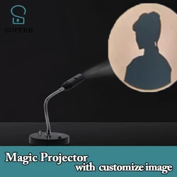Superb magic projector prop escape room prop press button to light up projector and find password hidden clues puzzles film prop