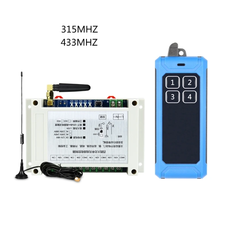 

315Mhz 433Mhz RF Remote Control Wireless 85V-260 4CH 4 Way Receiver