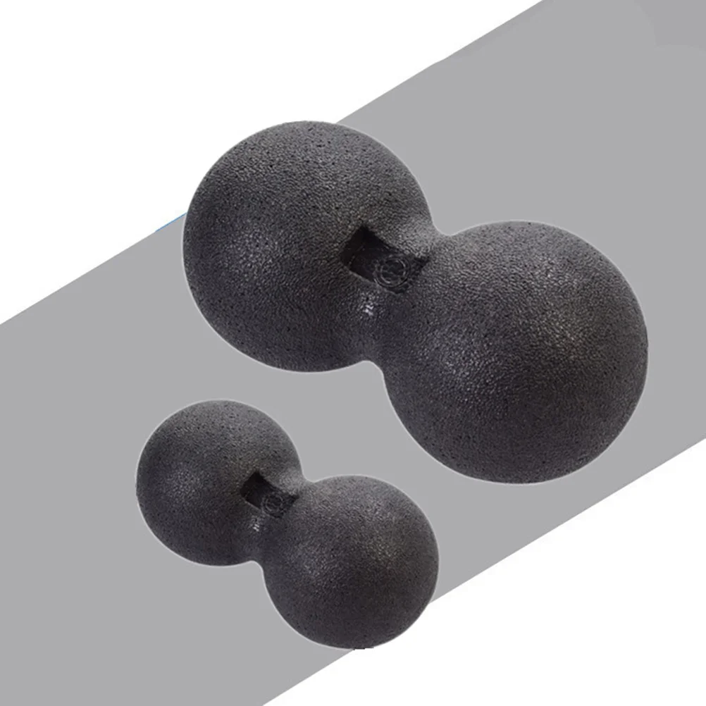 

2pcs Peanut Massage Ball Yoga Muscle Roller Physical Therapy Balls Spine Massager for Sore Muscles Tension Relief (Black)