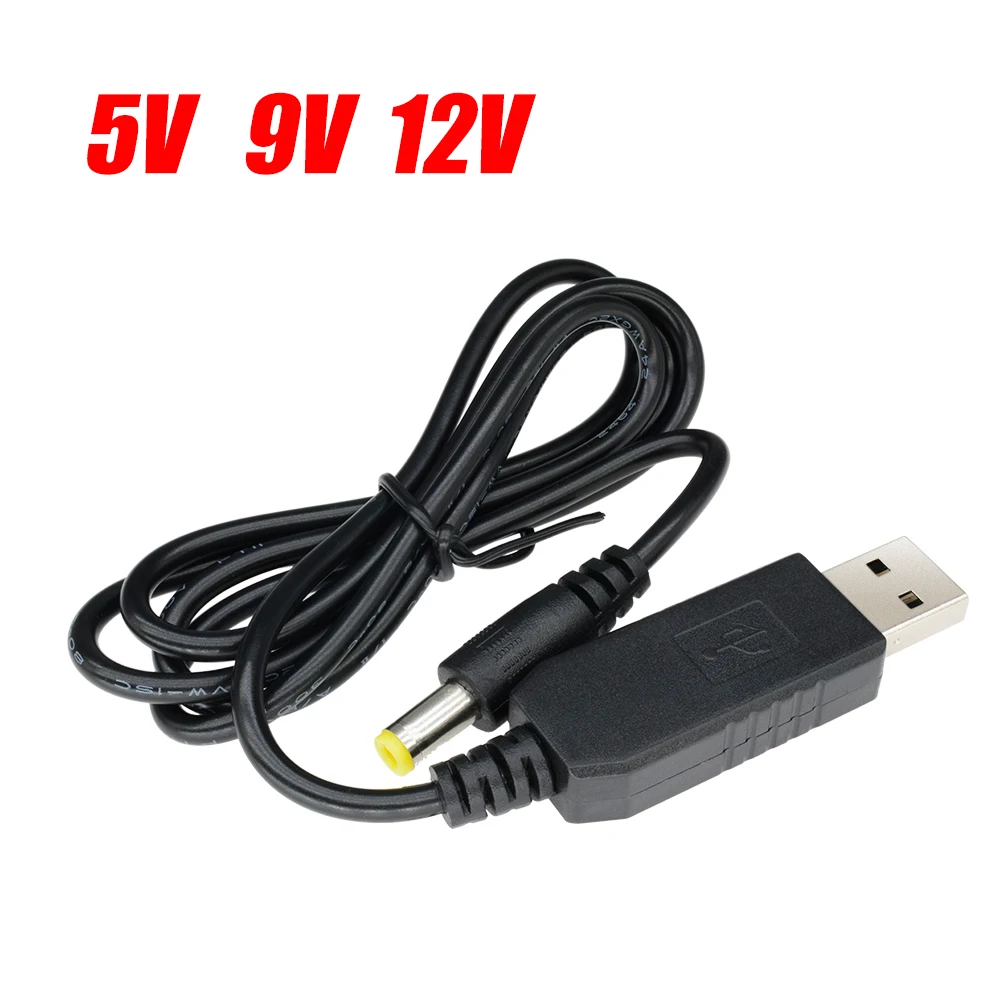 DC 5V to 9V / 12V USB Power Boost Line Step UP Module USB Converter Adapter 2.1x5.5mm Plug Power Cable Used For Router Etc