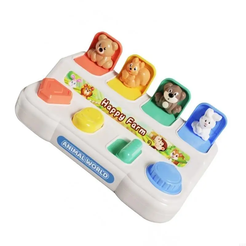  Baby Developmental Toy Promoting Fine Motor Skill Interactive PopUp Animal Sensory Activity Toy for Toddler Education