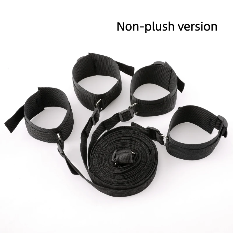 Bed Bondage Restraint Set Adjustable Wrist Ankle Cuffs Comfortable Couples Handcuffs Adult Sex SM Game Lover Intimate Play Kit view 3