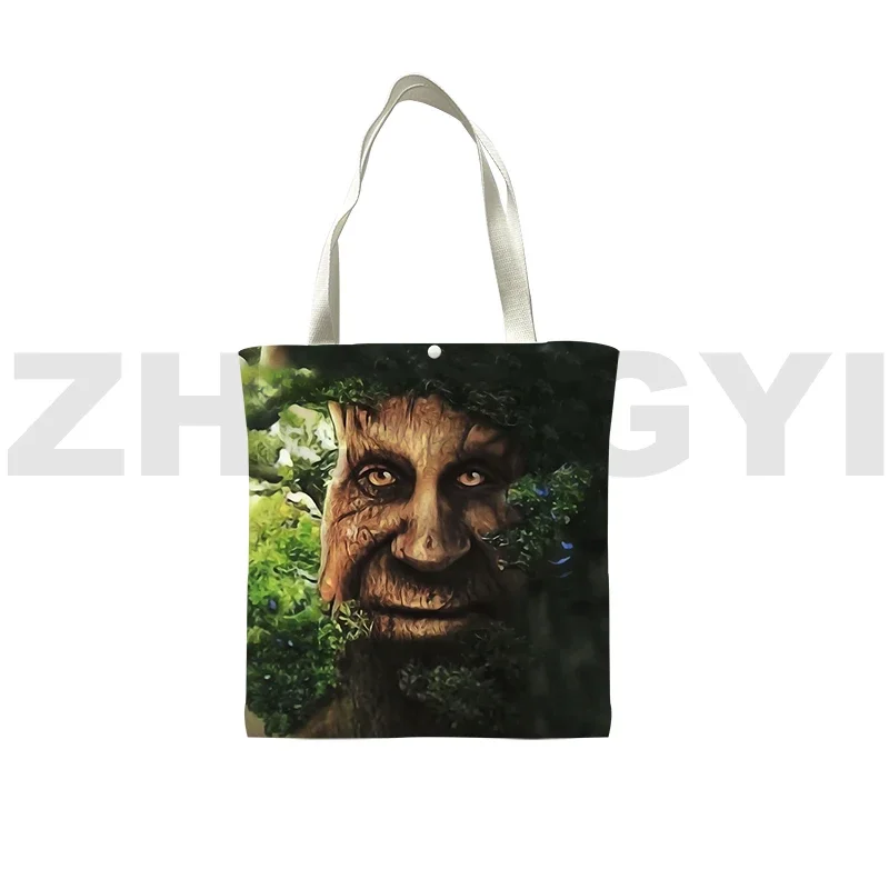 Hot Sale 3D Wise Mystical Tree Foldable Shopping Bag Kawaii Teens Girls Cartoon Shoulder Bags Anime Tote Bag Laptop Shoulder Bag