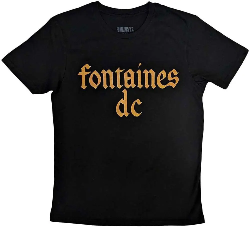 

Rock Off officially licensed products Fontaines D C Gothic Band Logo T Shirt