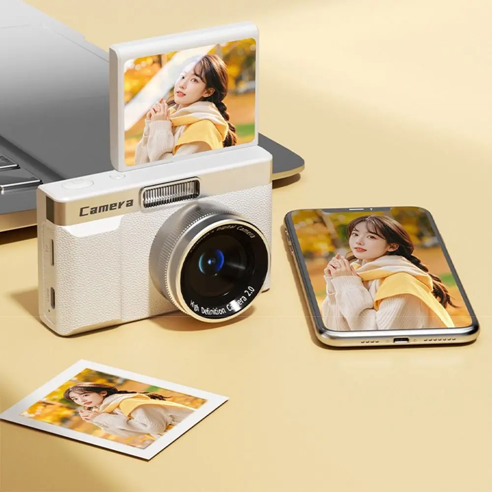 شاشة 2.4 بوصة 1080P HD كاميرا رقمية مضادة للاهتزاز ضوء فلاش التصوير الفوتوغرافي كاميرا فيديو 8x التكبير 4K التسجيل #1