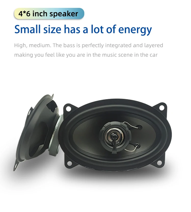 PP polypropylene BA-4650 RMS 30W Max 150W 4*6 Inch 3-way 4OHM Oval Car Horn Speakers Full Range car audio Coaxial Iron Speakers