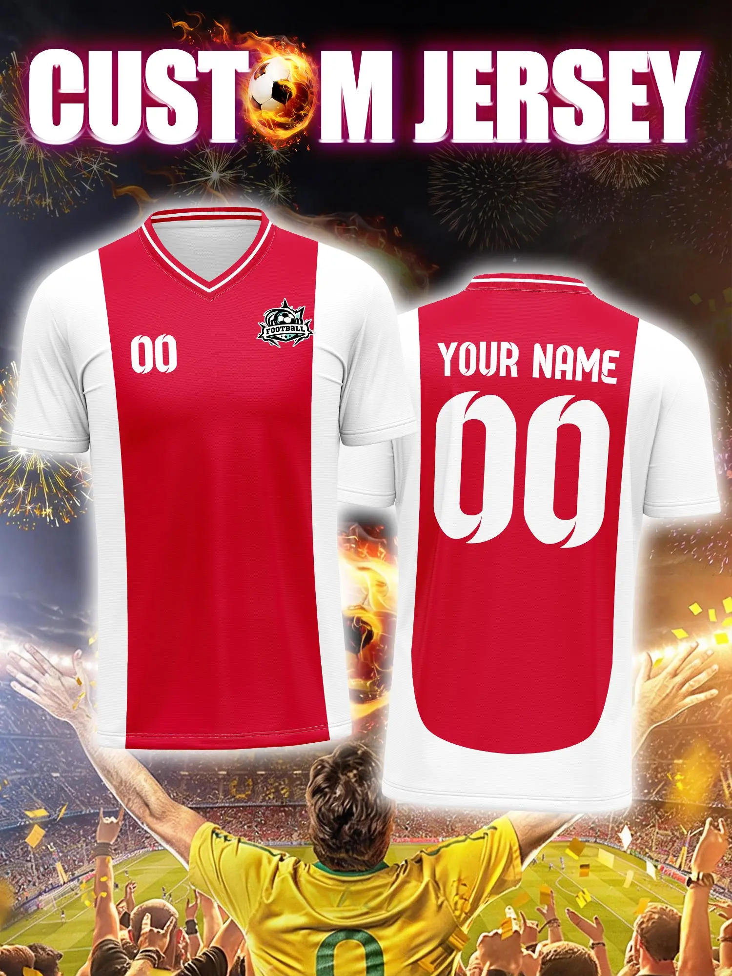 

Футбольная форма на заказ с индивидуальным изображением, номером и именем, стильный летний комплект для тренировок.