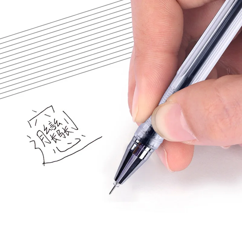 4 Stück/Set 0,28 mm ultrafeiner Gelstift, kreativer Signaturstift mit großer Kapazität und schwarzer Tinte, Schreibbedarf für Studenten, Schreibwaren, Geschenke – Detail 4