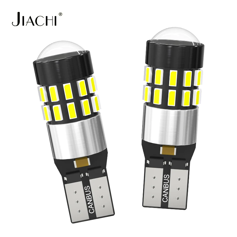 

jiachi 50PCS T10 30SMD 3014Chip Auto Lamp with Lens Canbus Bulb Dome LED Indicator 194 W5W 147 Car License Plate Lights
