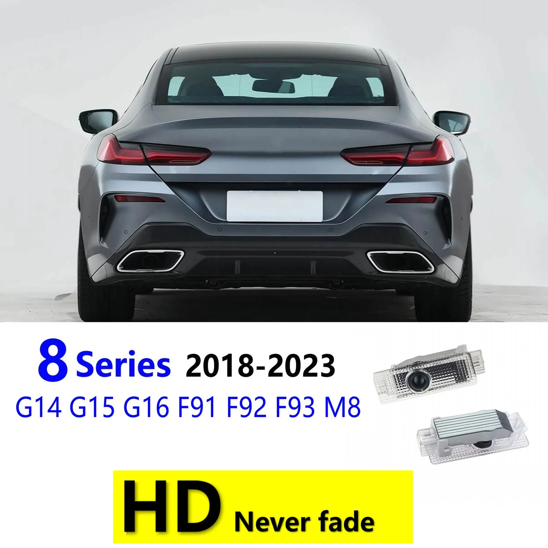 HD For BMW 8 Series Accessories G14 G15 G16 F91 F92 F93 M8 Coupe 840i 840d 850i 850d 2018-2023 2022 Led Car Door Projector Light