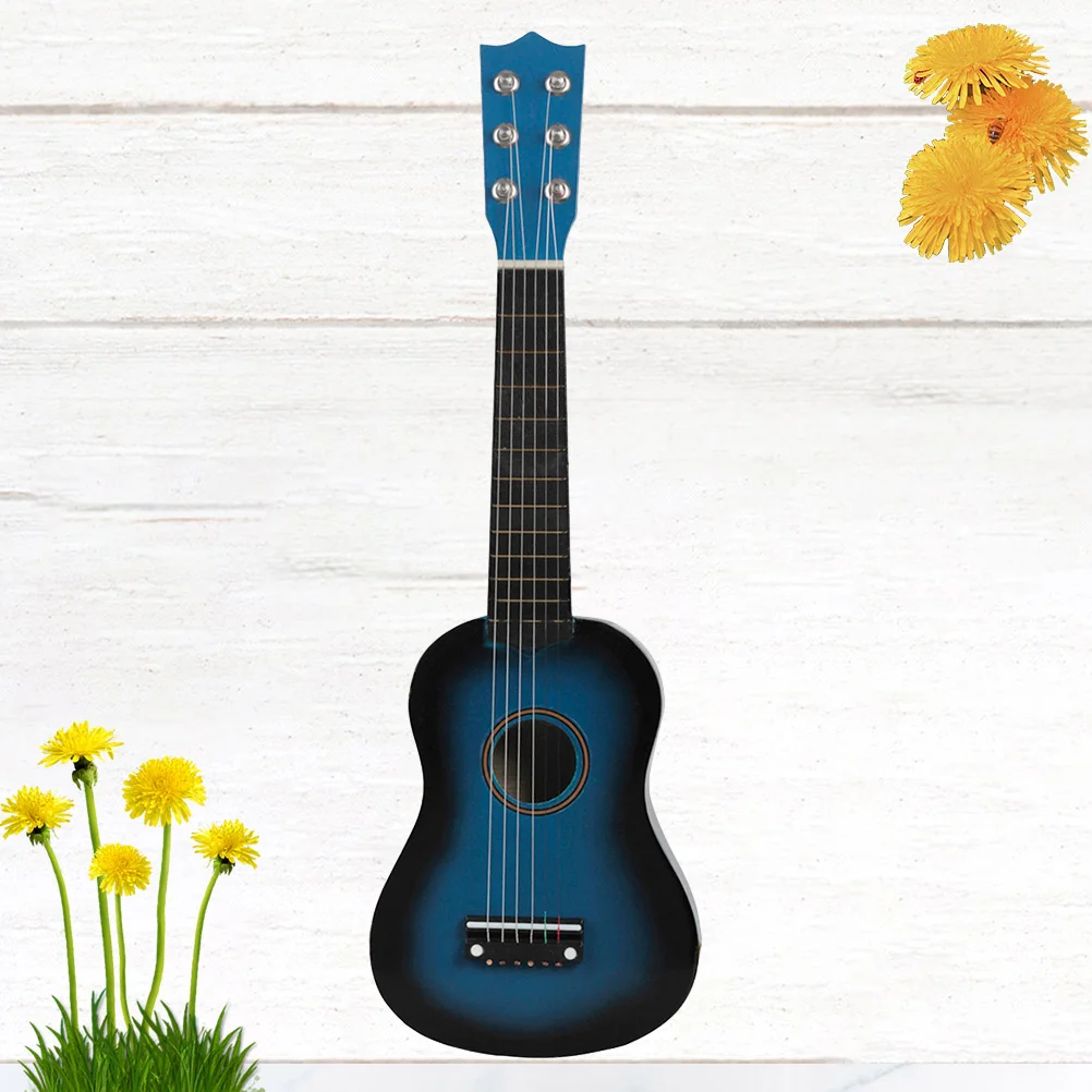 

21 Inch Mini Guitar 6-string Music Instrument Folk Beginner Can Play Vintage Style Kdis Toddler