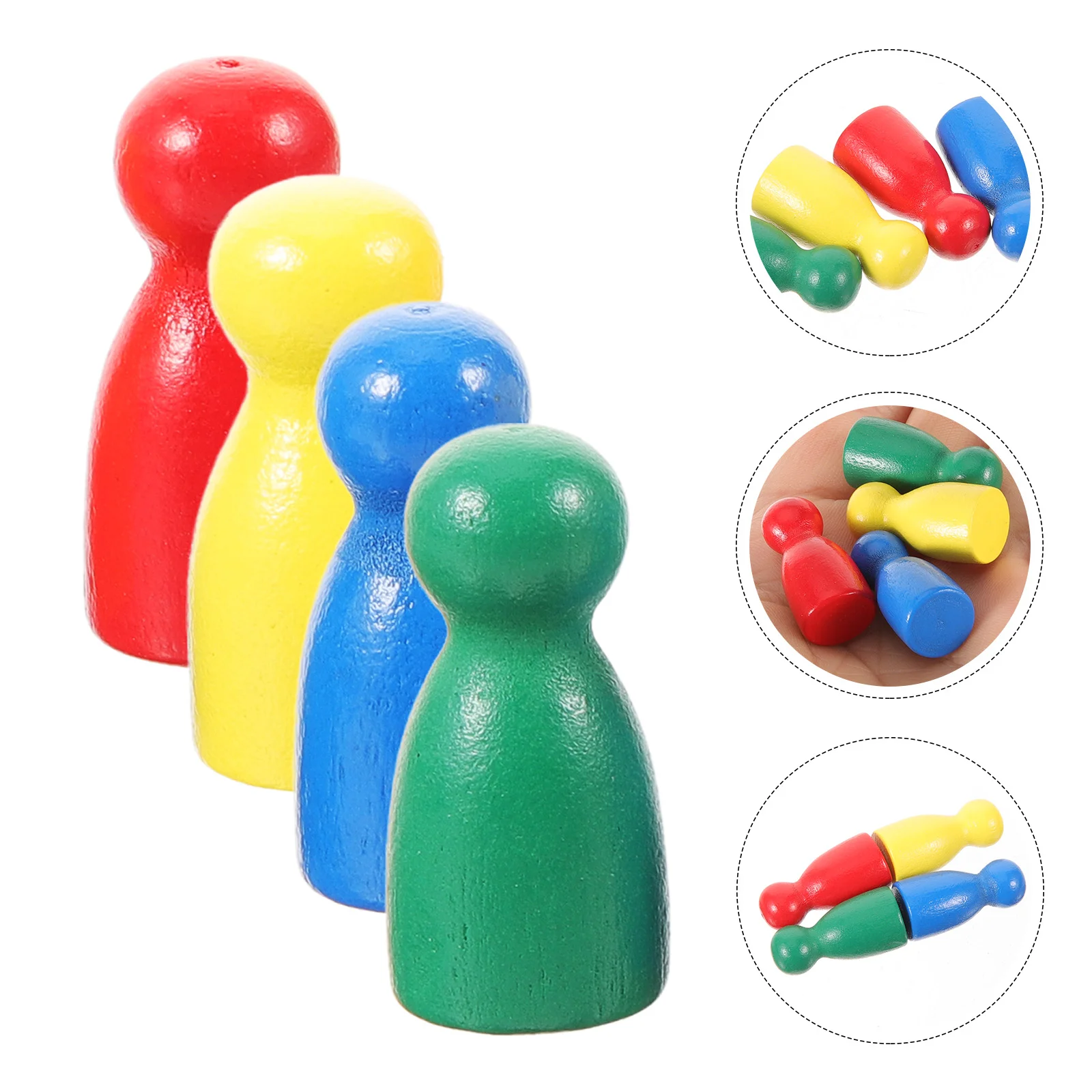 

40 Pcs Toy Board Game Accessories Flight Chess Chessman Educational Fragments Human Shape Shaped Child