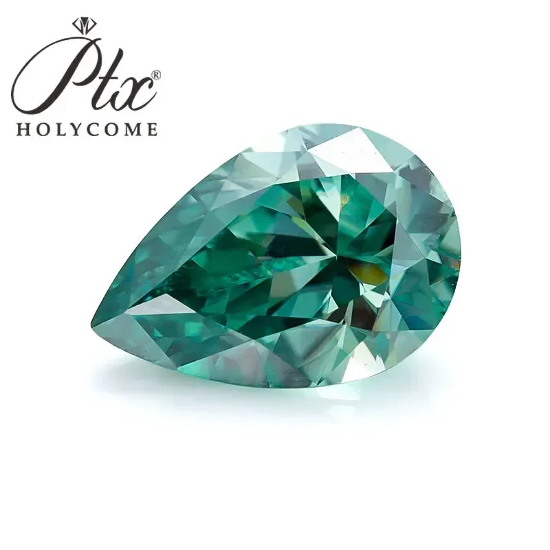 Moissanite Stone Pear Cut GRA Certificated Diamond Tester Green Gemstone Manufacturer Diy Factory Supply Wholesale Price