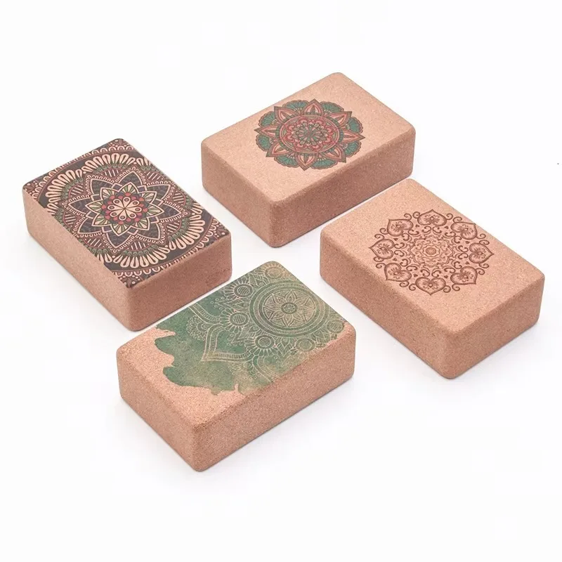 YTYIN High Quality Custom Cork Yoga Block And Massage Ball Set Eco-friendly For Yoga Exercises